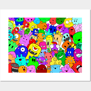 Doodle Monsters Posters and Art